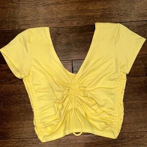 Women’s yellow Small Me to We crop